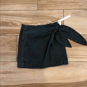 Mustard Seed Black Wrap Skirt
